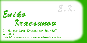 eniko kracsunov business card